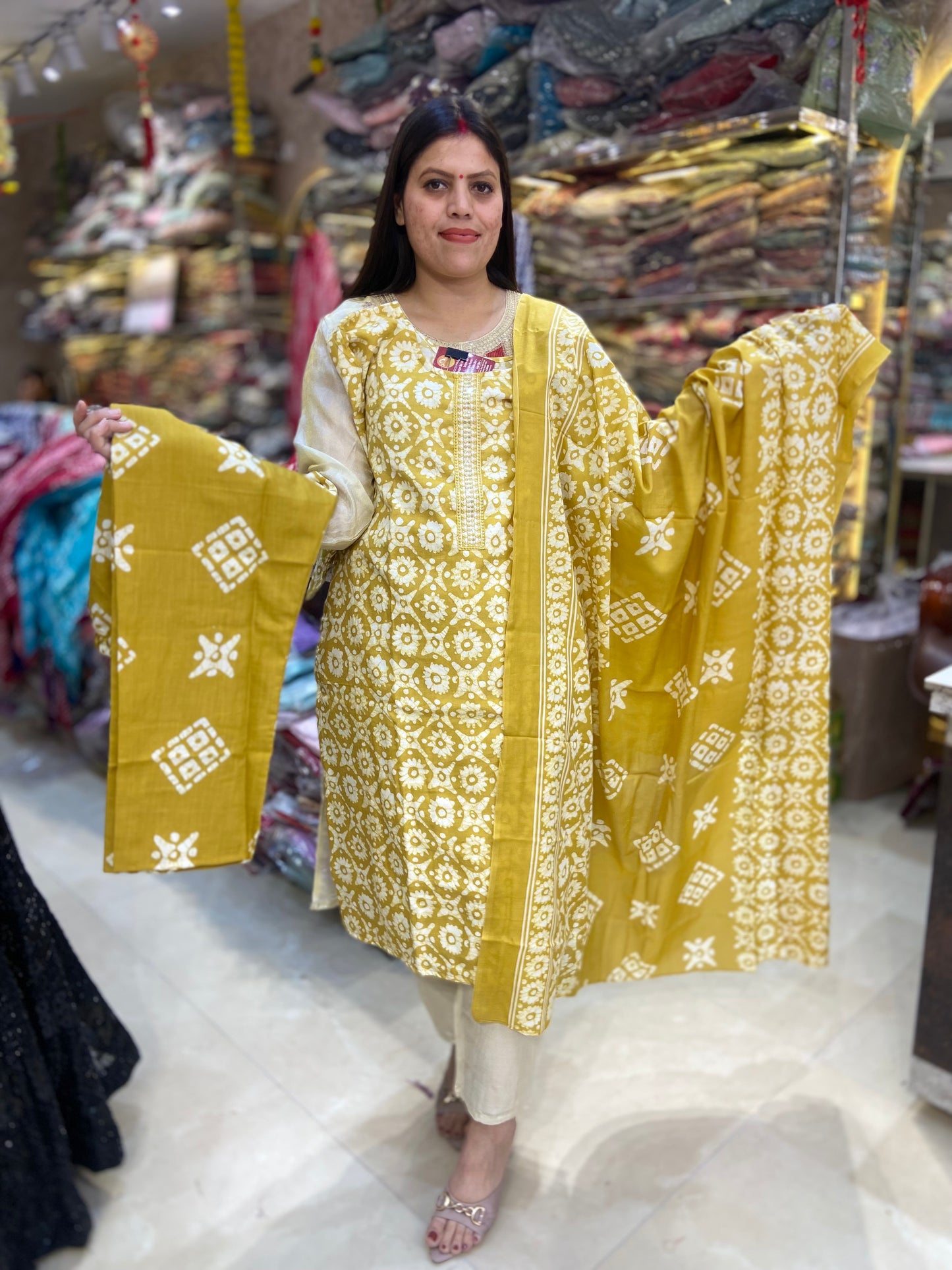 BATIK PRINT PLUS SIZE SUIT(ARTICAL NO-3)