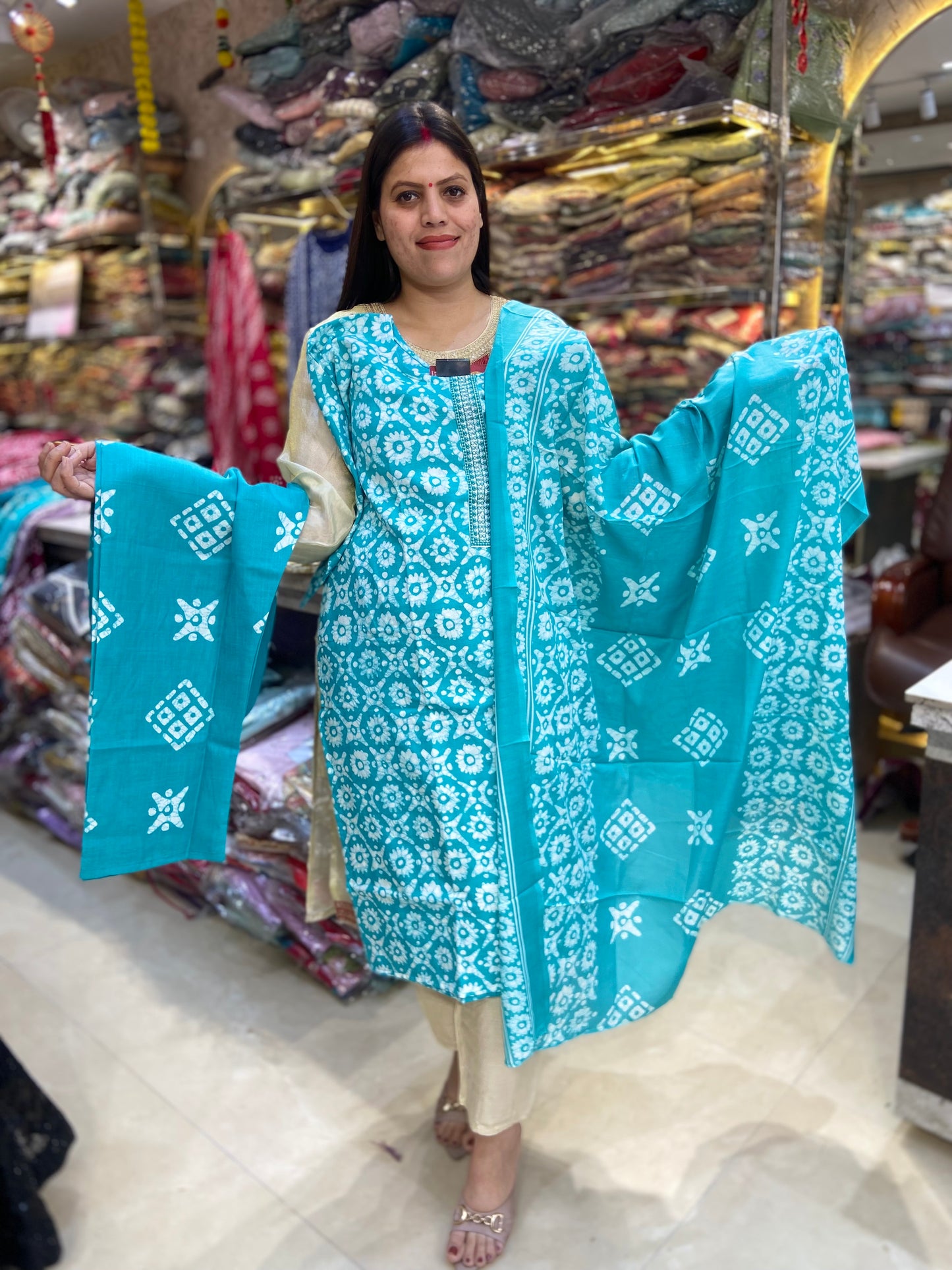 BATIK PRINT PLUS SIZE SUIT(ARTICAL NO-3)