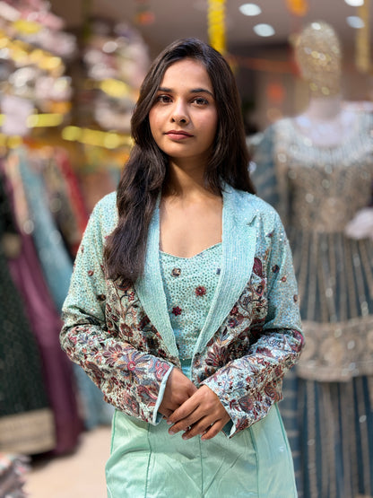 PARTY WEAR 3PC BLAZER DRESS