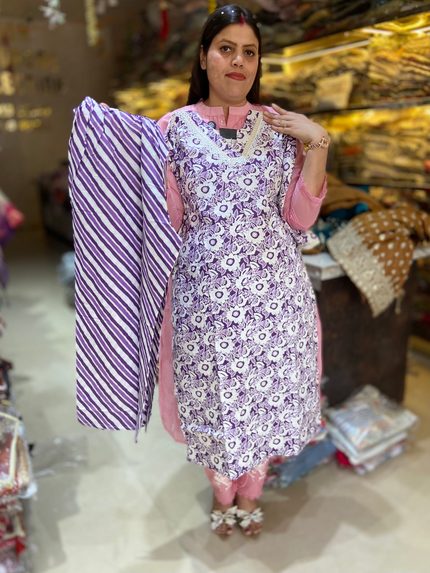 PURE COTTON BEAUTIFUL FLORAL CORDSET