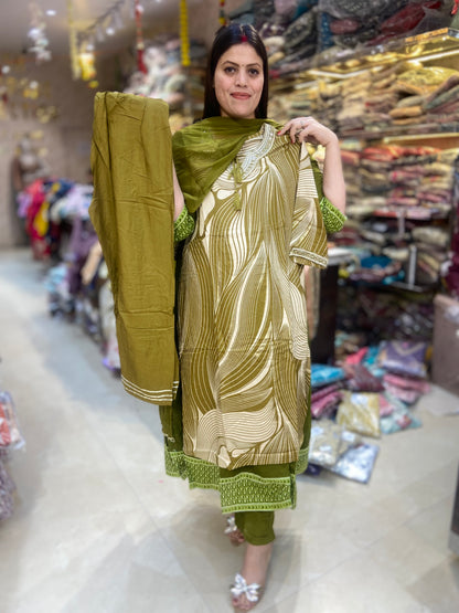 PURE REYON COTTON NECK DESIGN SUIT