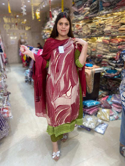 PURE REYON COTTON NECK DESIGN SUIT