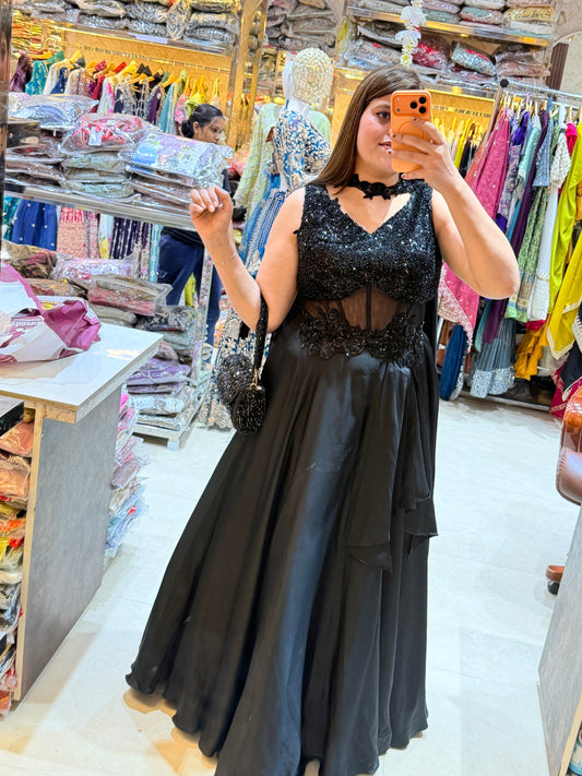 BLACKISH HANDWORK PREMIUM COCTAIL GOWN