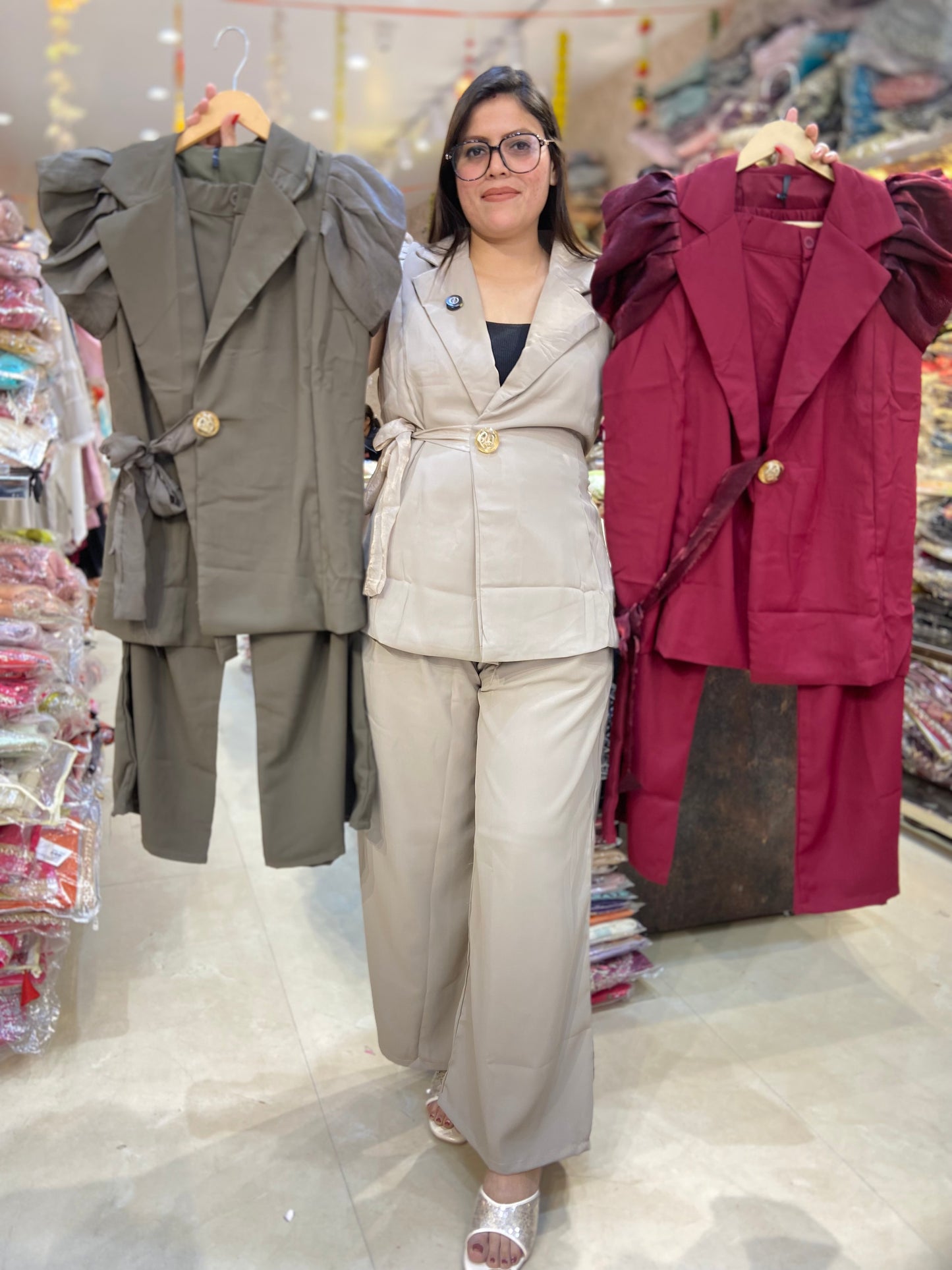 BEAUTIFUL DESIGN TRENDING OFFICE WEAR CORDSET