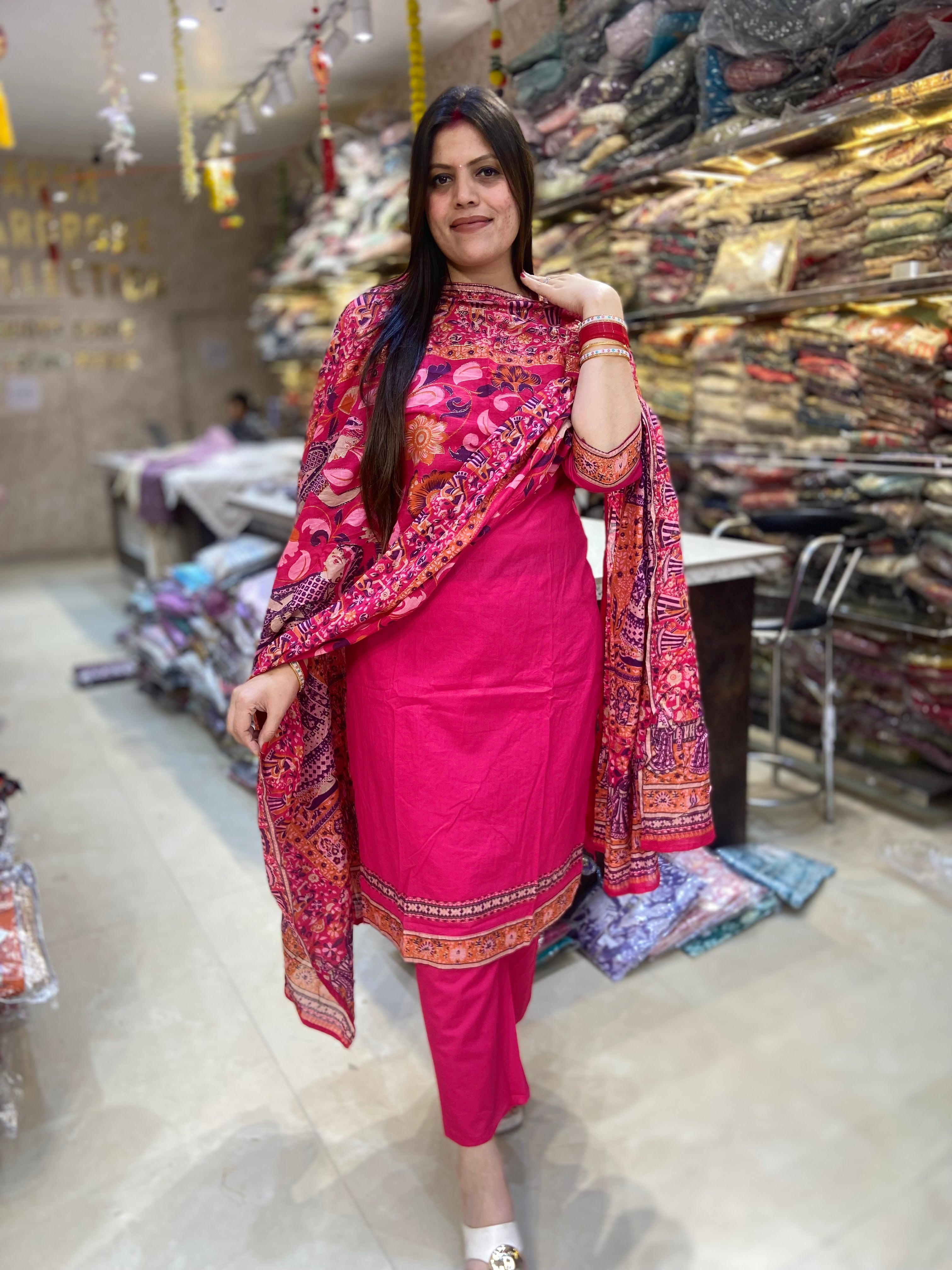 PURE COTTON RAJA RANI DESIGN SUIT – Arsh Wardrobe Collection