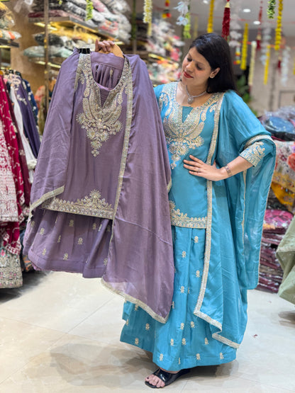 Elegant Pakistani Chinon Lehenga for Weddings & Special Occasions