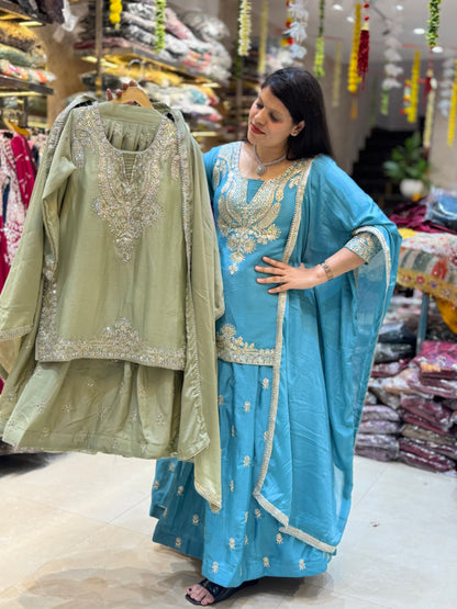 Elegant Pakistani Chinon Lehenga for Weddings & Special Occasions