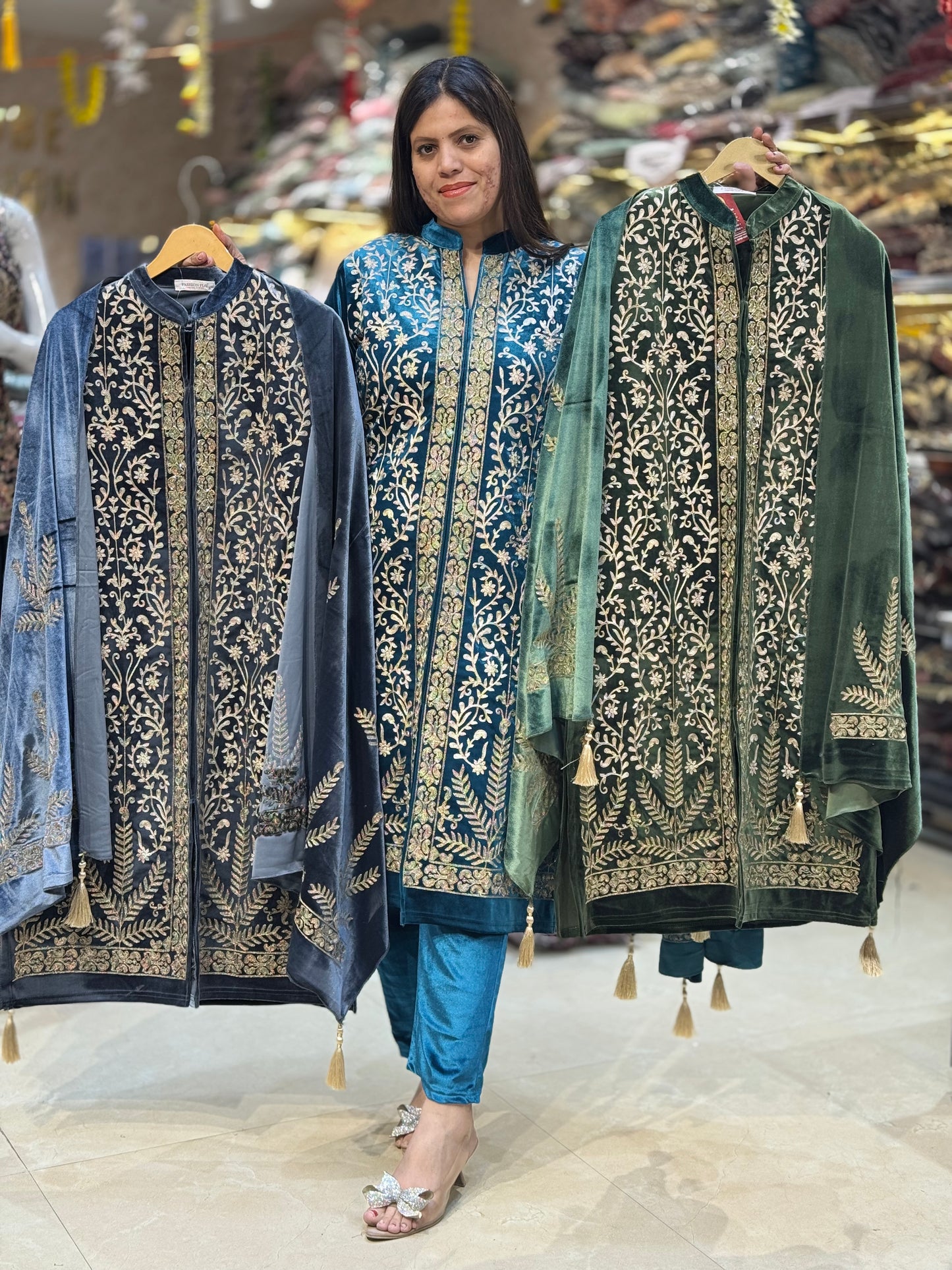 PREMIUM VELVET BEAUTIFUL DESIGN PARTY WEAR SUIT