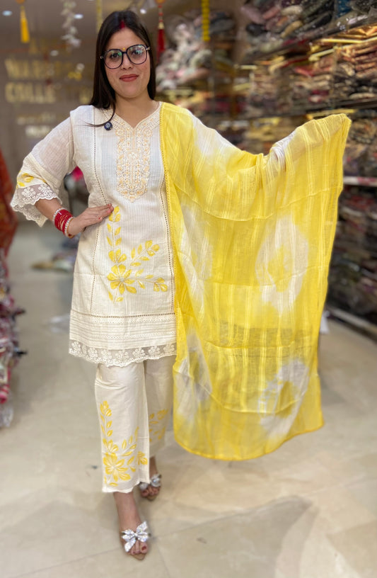 PLUS SIZE PURE CHIKEN DESIGNER SUIT