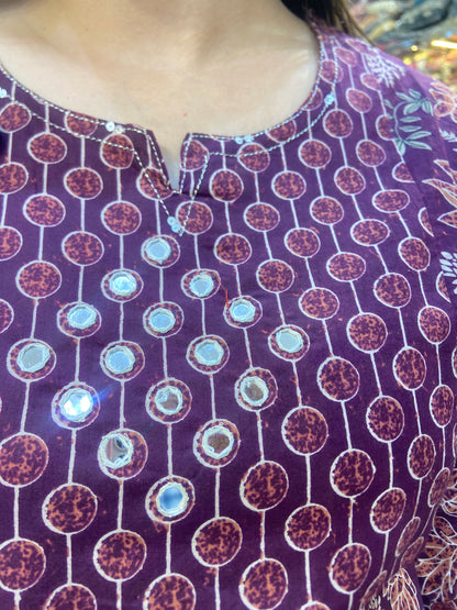 PURE COTTON NECK DESIGN SUIT