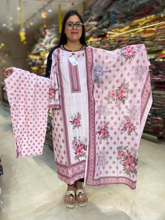 PURE MALL COTTON LAKHNAVI DESIGN SUIT