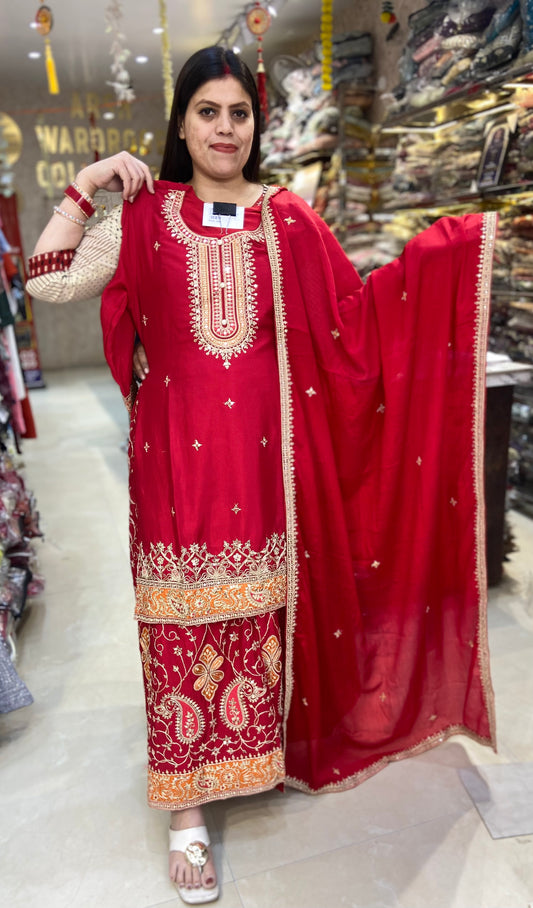 WEDDING WEAR FULL SIPI AND TILLA WORK SUIT