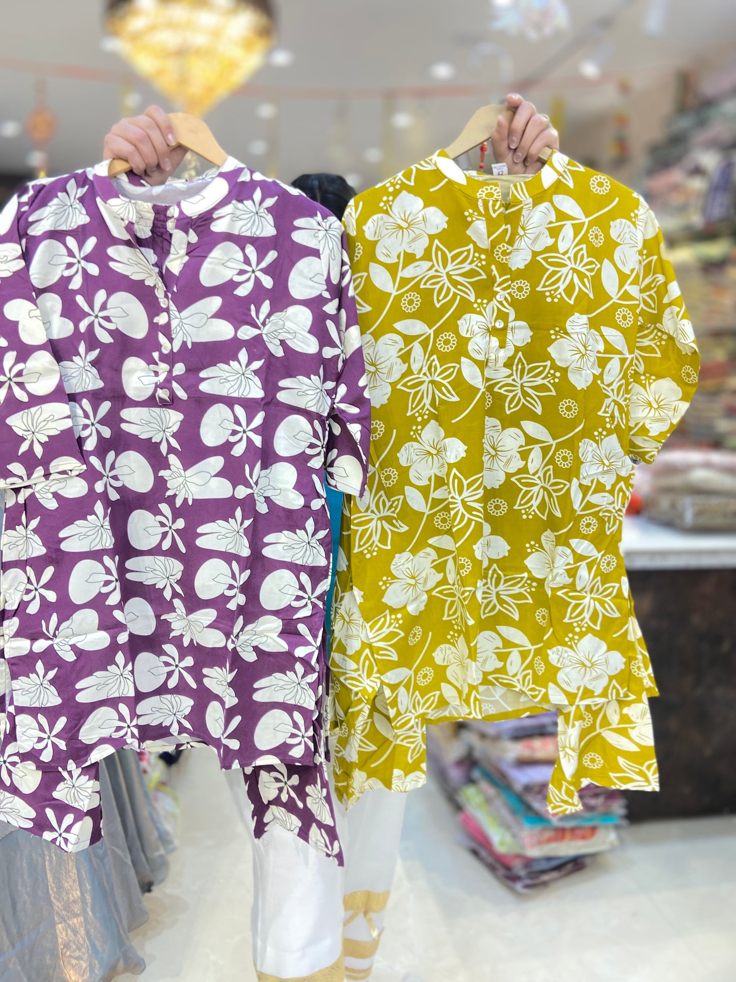 PURE REYON COTTON FLORAL DESIGN CORDSET