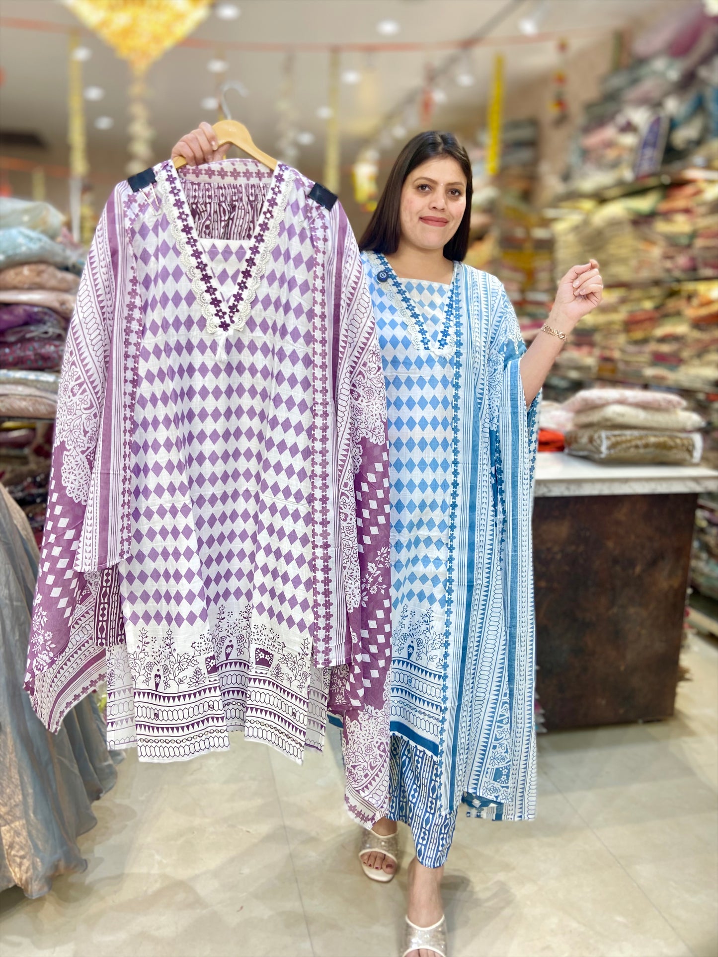 PAKISTANI DESIGN LIGHT SHADE PURE COTTON CORDSET