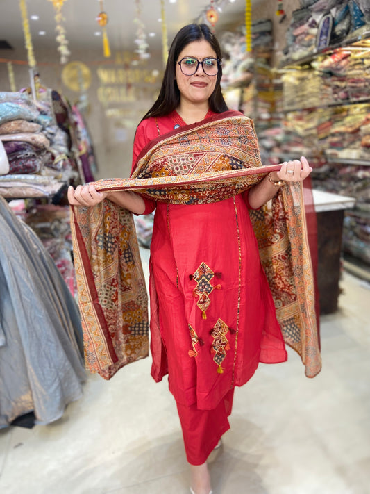 PURE COTON NECK DESIGN WORK SUIT