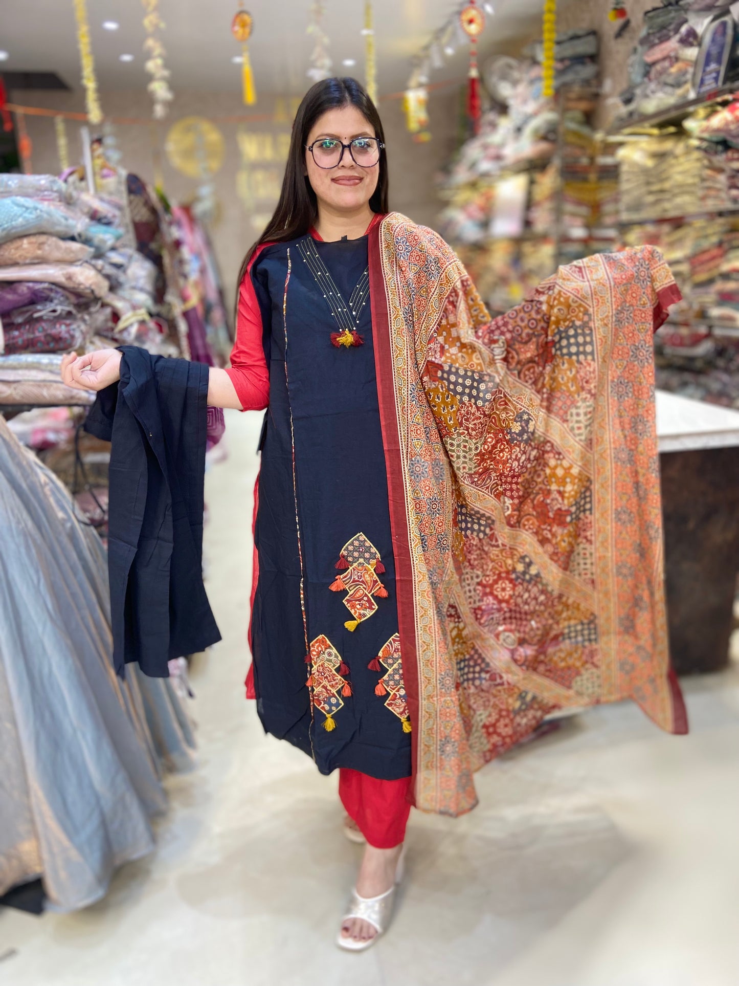 COTTON NECK DESIGN WORK SUIT