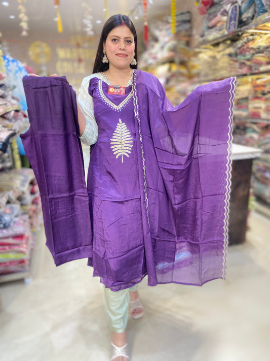 LEAF DESIGN A-LINE SUIT