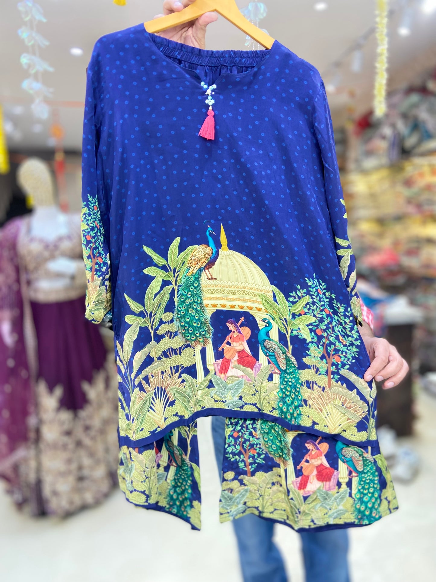 BLUE PURE CREPE CORDSET