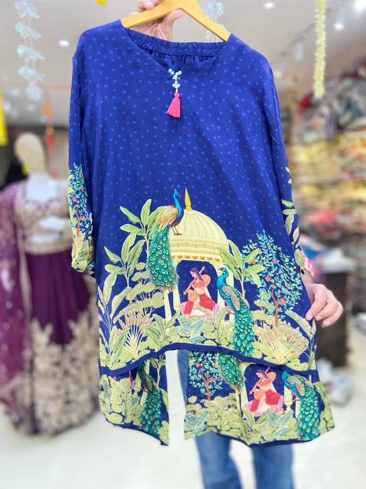 BLUE PURE CREPE CORDSET