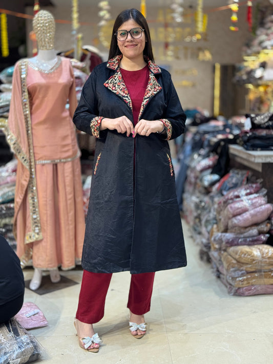 PREMIUM WOOL SHRUG WITH LONG JAKET CORDSET