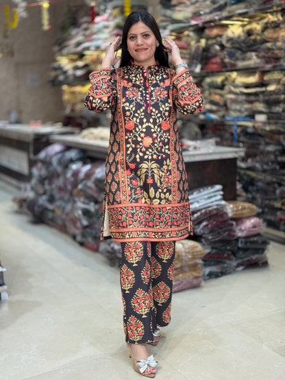 BEAUTIFUL FLOWER DESIGN PREMIUM WOOL 3PC SUIT