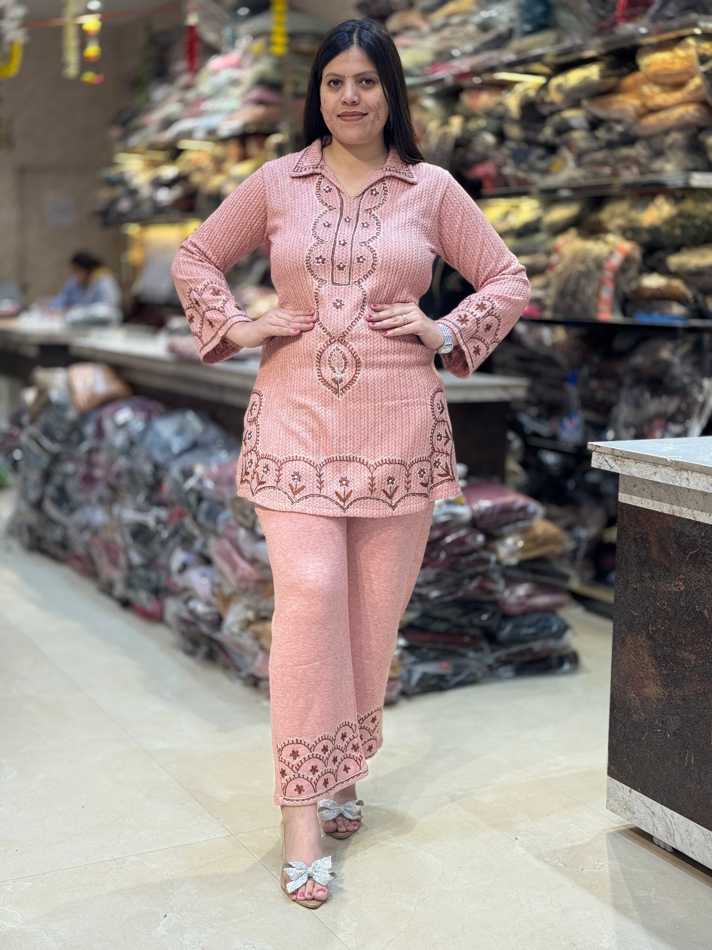 PREMIUM WOOL EMBROIDED CORDSET