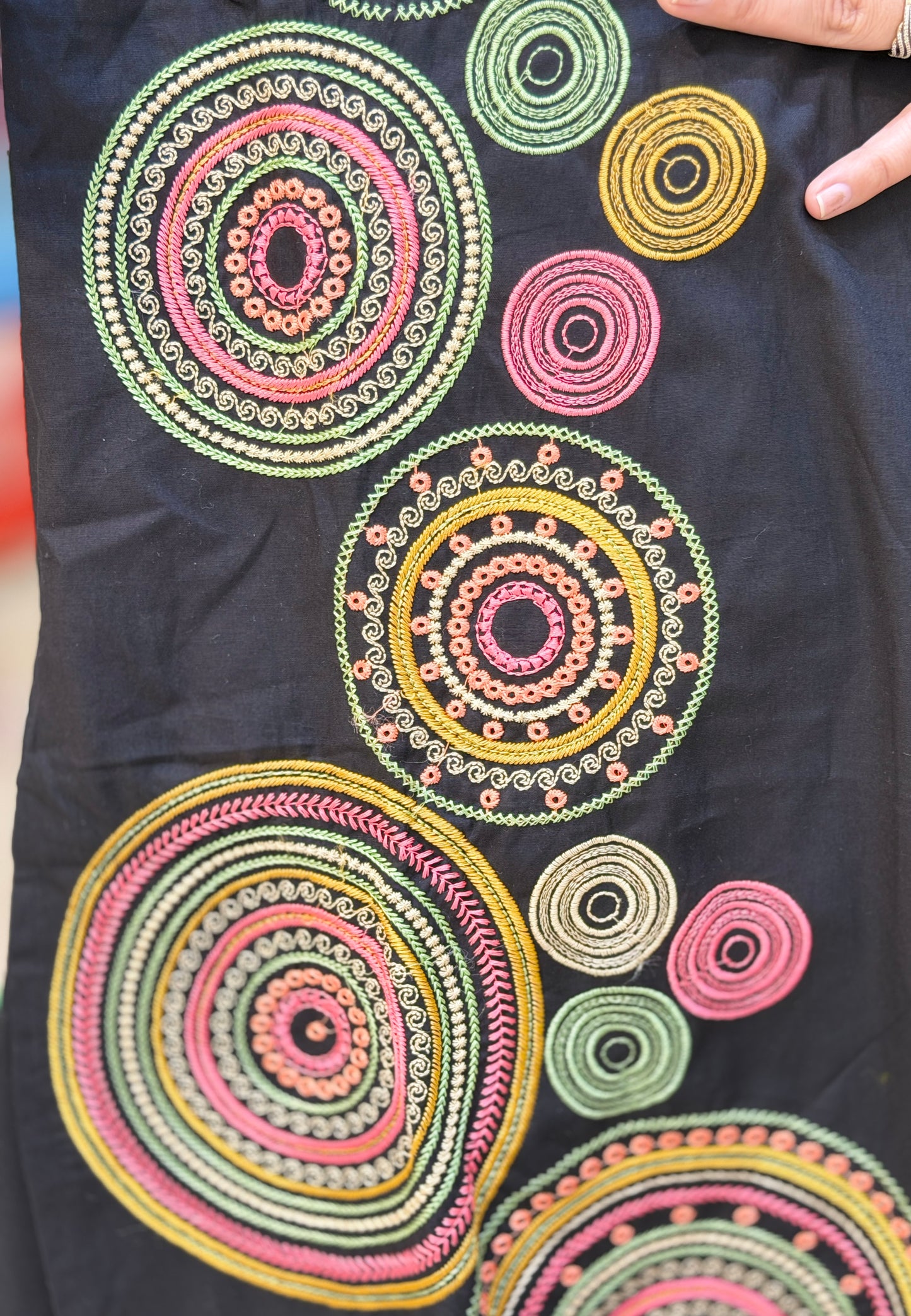 PURE DABBU COTTON CIRCLE DESIGN THREAD WORK CORDSET