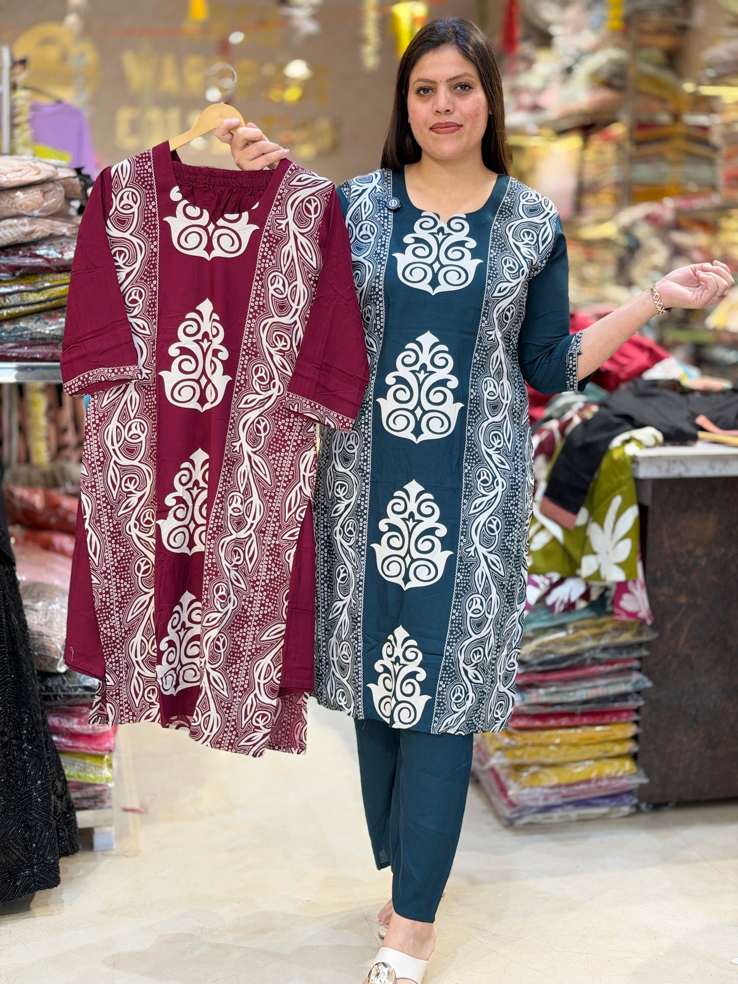 PURE COTTON BEAUTIFUL DESIGN LONG LENGTH CORDSET