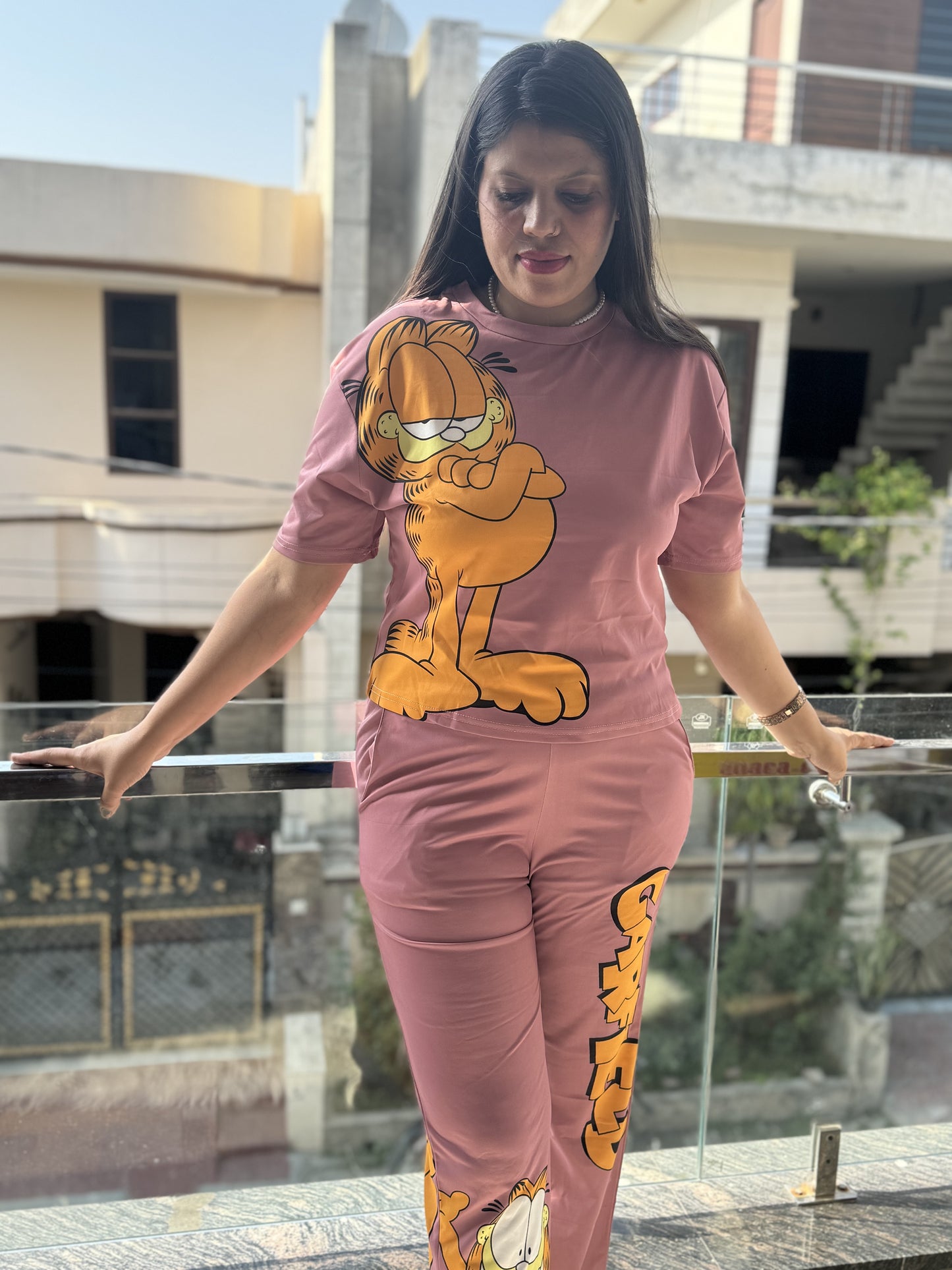 Yellow Cartoon Print Cord Set – Cute & Trendy Co-ord | Arsh Wardrobe Collection