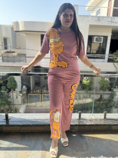 Yellow Cartoon Print Cord Set – Cute & Trendy Co-ord | Arsh Wardrobe Collection