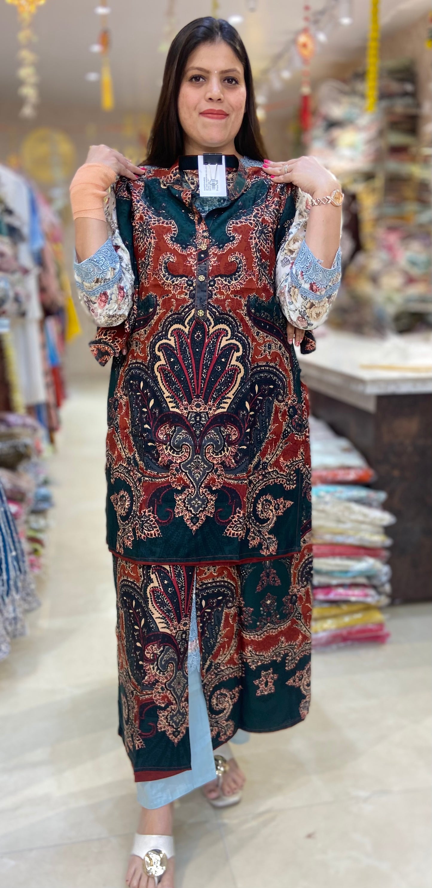 GREEN COTTON BEAUTIFUL CORDSET