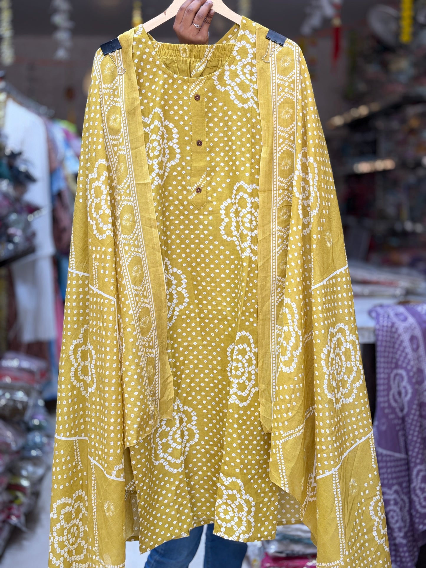 BEAUTIFUL COTTON WHITE DOTED SUIT(DESIGN NO-1)