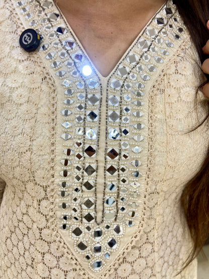 OFF WHITE SHIFLI PEMPLUM DESIGN CORDSET