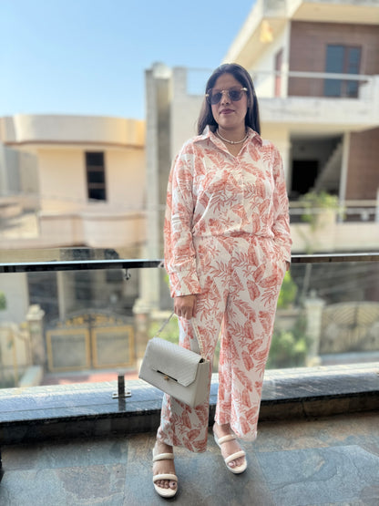 Designer Leaf Co-ord Set – Stylish & Trendy Western Wear for Women | Arsh Wardrobe Collection