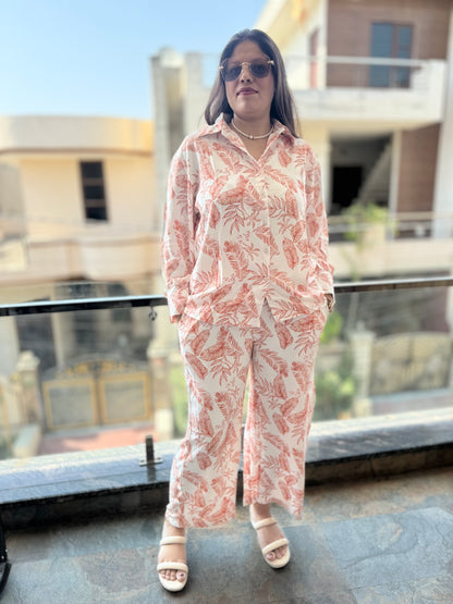 Designer Leaf Co-ord Set – Stylish & Trendy Western Wear for Women | Arsh Wardrobe Collection