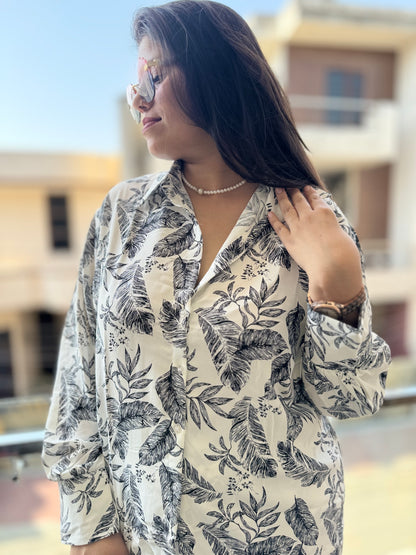 Designer Leaf Co-ord Set – Stylish & Trendy Western Wear for Women | Arsh Wardrobe Collection