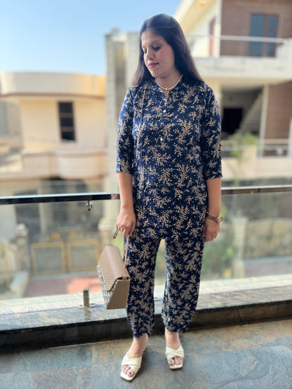 Flower Printed Cord Set (Cord 004)