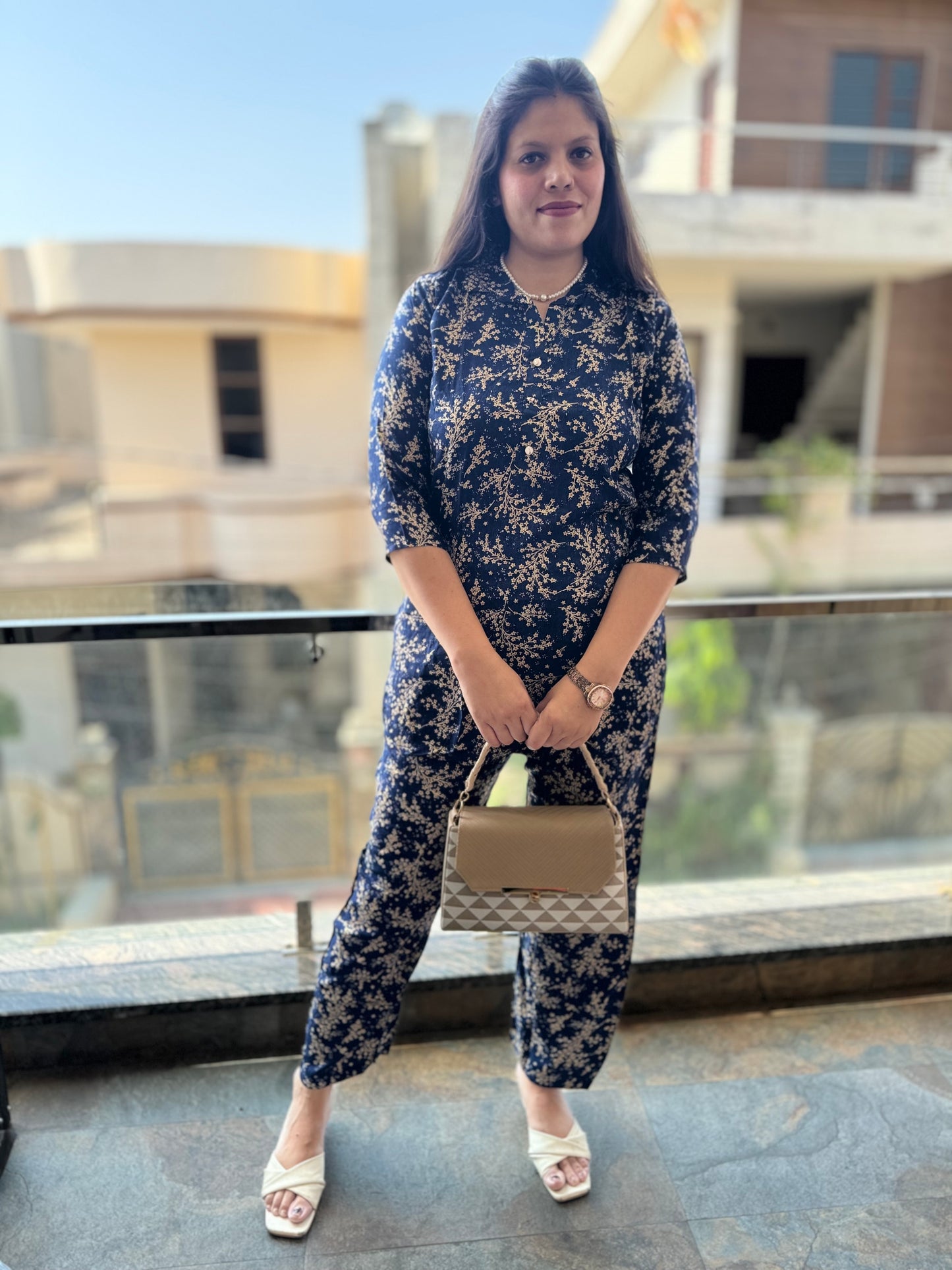 Flower Printed Cord Set (Cord 004)