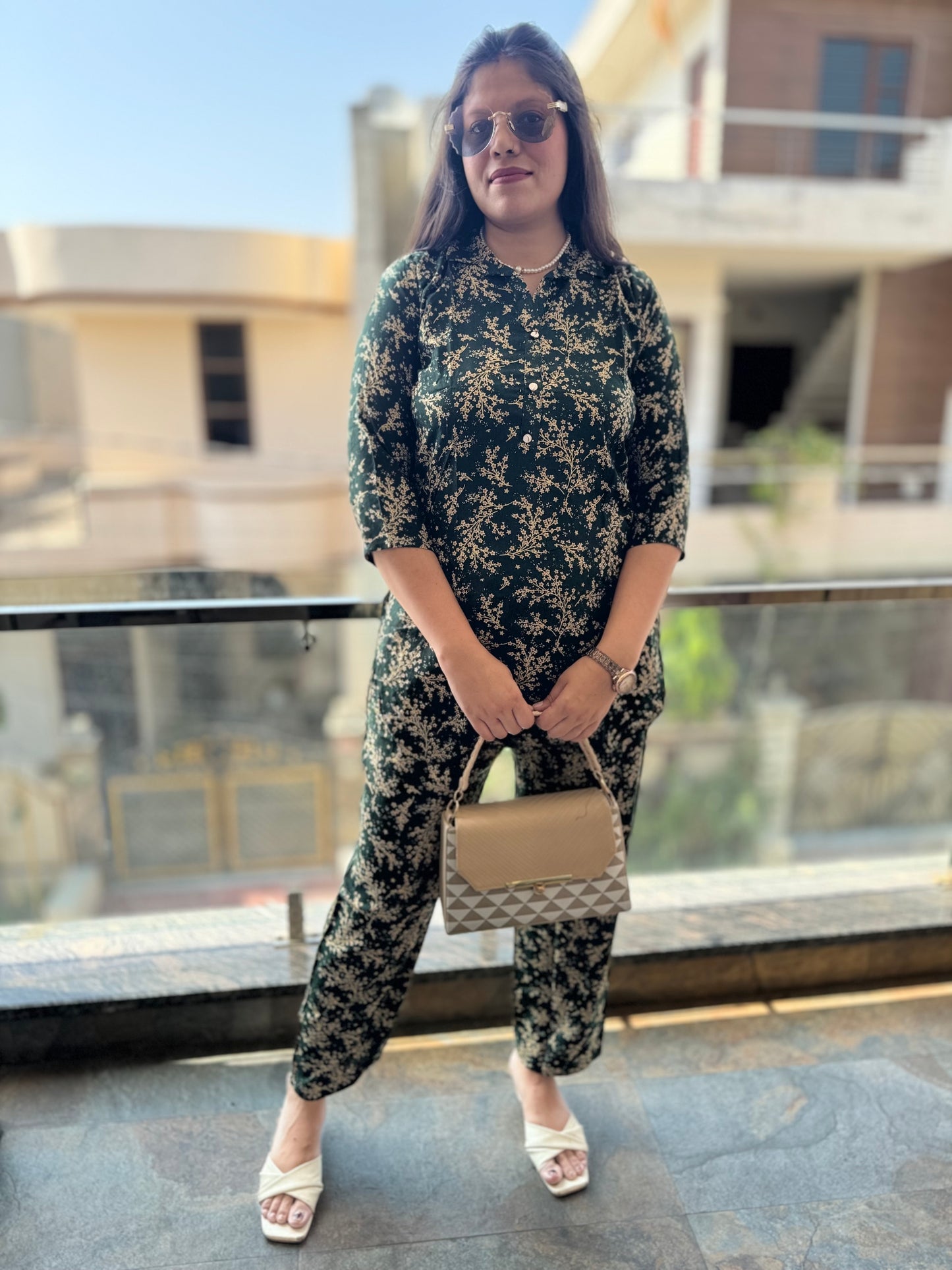 Flower Printed Cord Set (Cord 004)