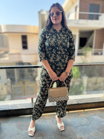 Flower Printed Cord Set (Cord 004)