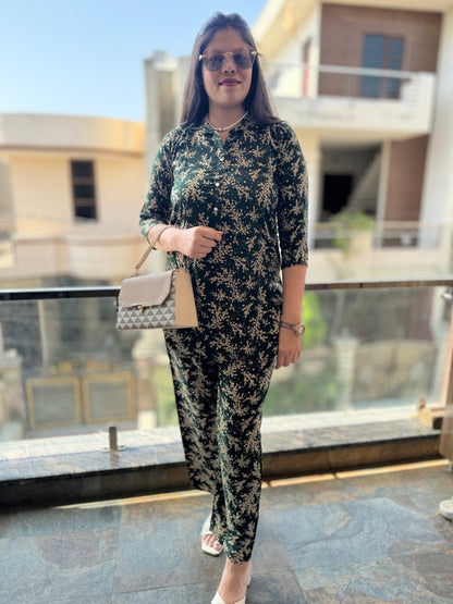 Flower Printed Cord Set (Cord 004)