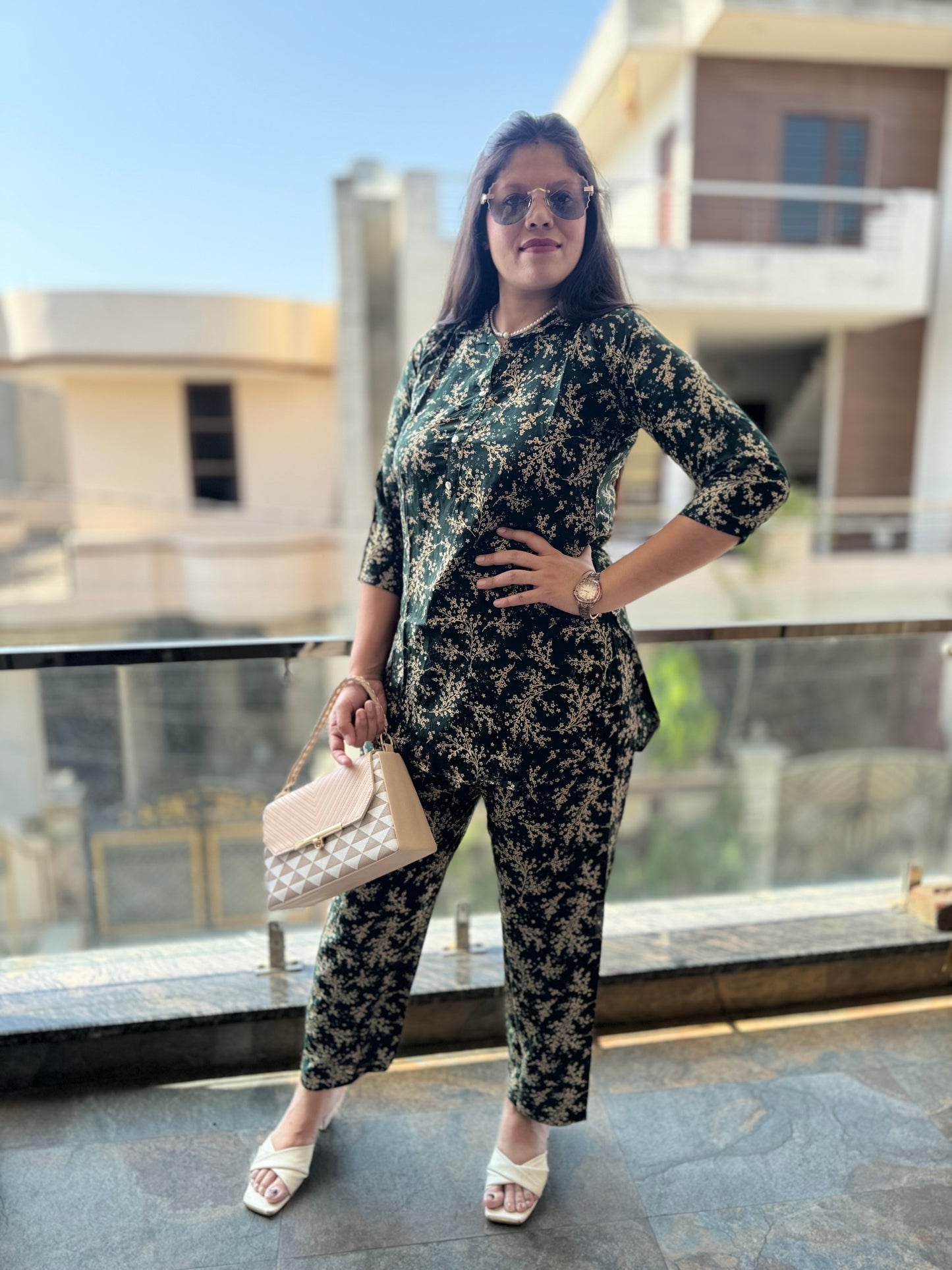 Flower Printed Cord Set (Cord 004)