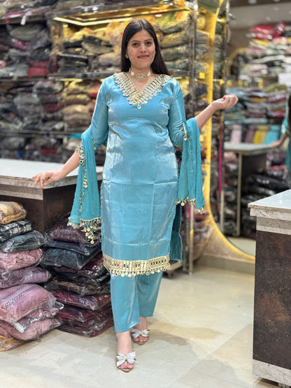 BEAUTIFUL DESIGNER ORIGNAL MIRROR WORK 3PC SUIT