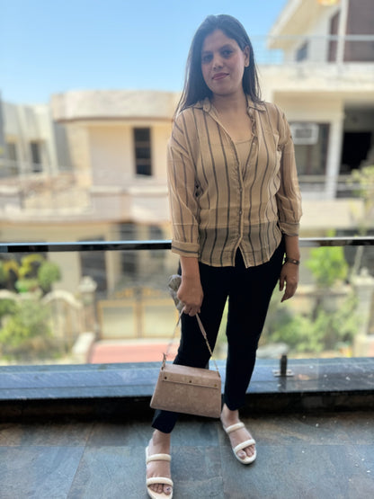 Shrug Chiffon Parallel Shirt