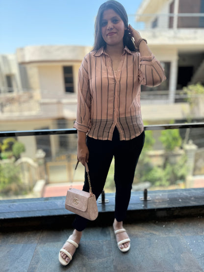 Shrug Chiffon Parallel Shirt