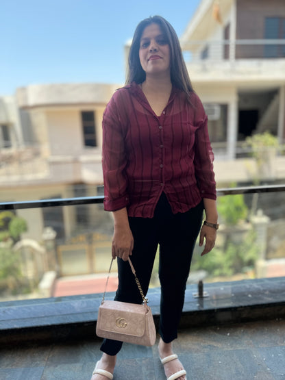 Shrug Chiffon Parallel Shirt