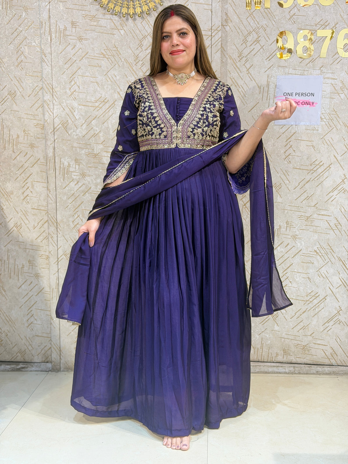 BEAUTIFUL DESIGN FULL PEARL WORK DESIGNER ANARKALI