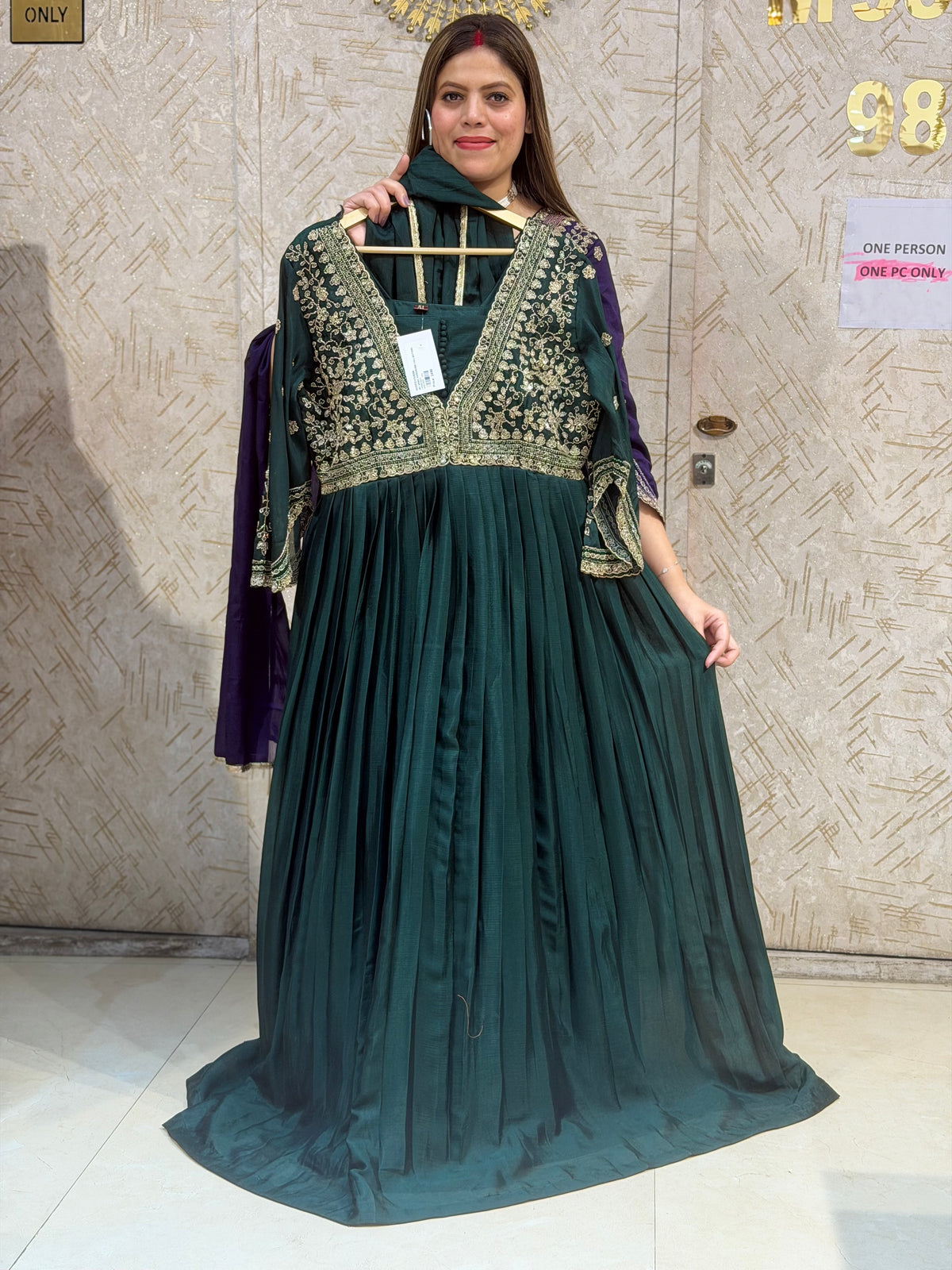 BEAUTIFUL DESIGN FULL PEARL WORK DESIGNER ANARKALI