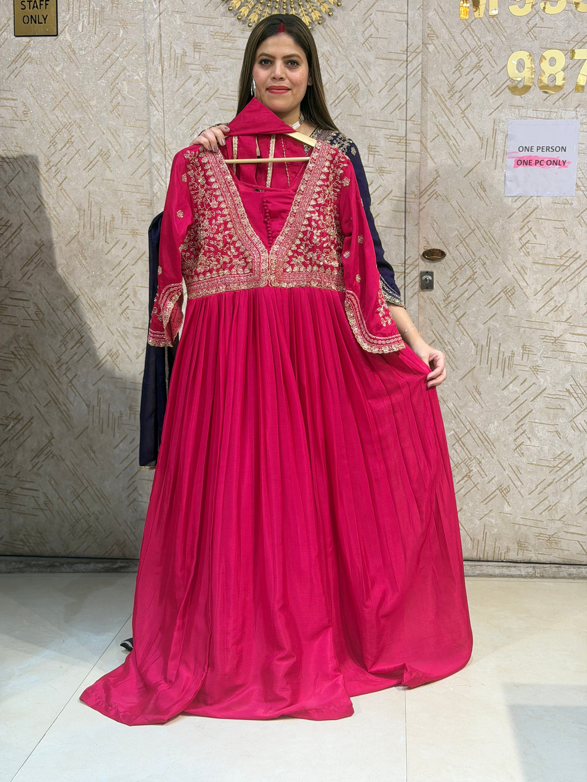 BEAUTIFUL DESIGN FULL PEARL WORK DESIGNER ANARKALI