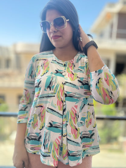 Abstract Print Top